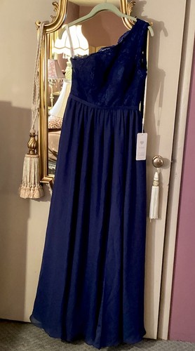 One shoulder in navy - in,